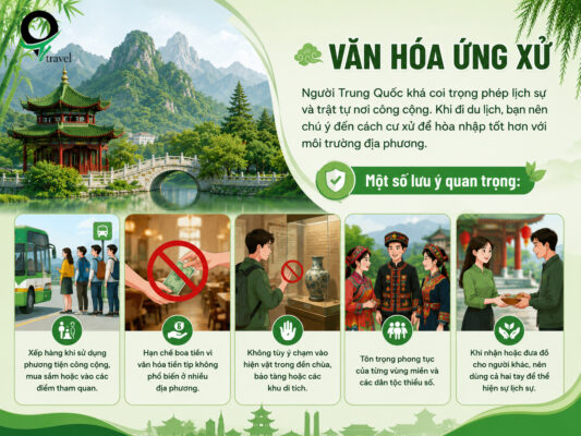 Kinh nghiệm du lịch Trung Quốc: Văn hoá ứng xử