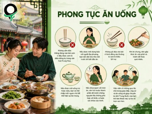 Kinh nghiệm du lịch Trung Quốc: Phong tục ăn uống