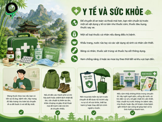 Kinh nghiệm du lịch Trung Quốc: Y tế và sức khoẻ