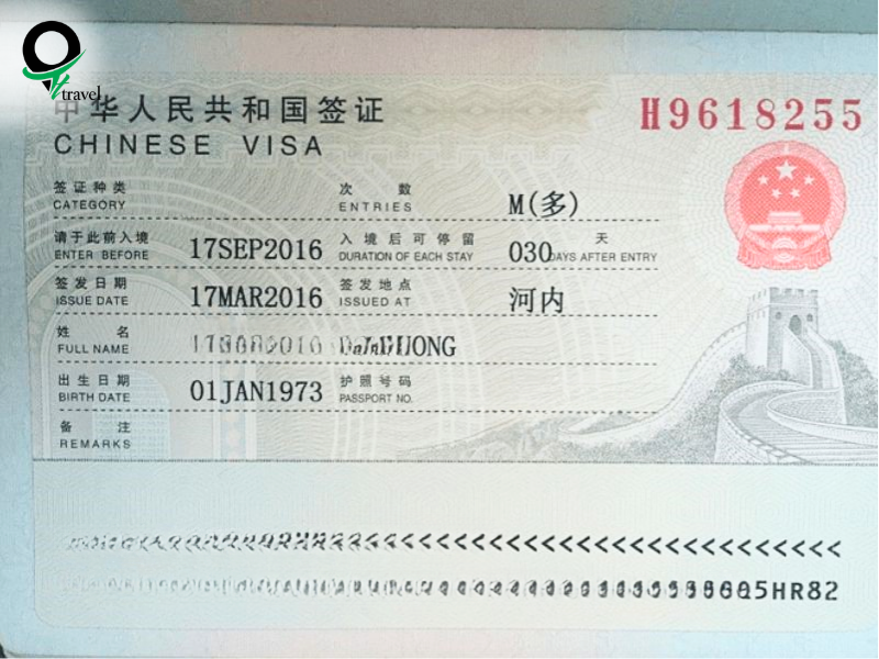 Visa thương mại Trung Quốc