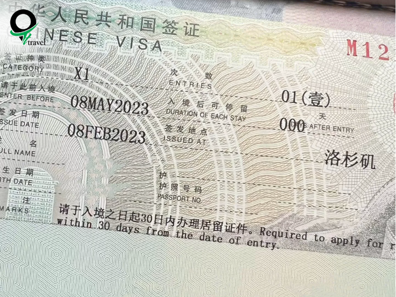 Visa X - Visa du học Trung Quốc