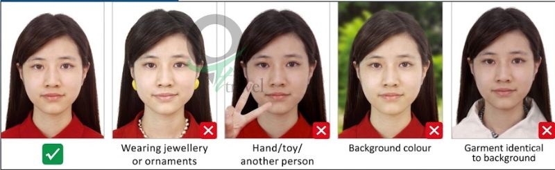 Màu sắc và phông nền của ảnh visa Trung Quốc