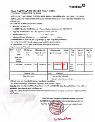 Lưu ý khi xin giấy xác nhận tài chính