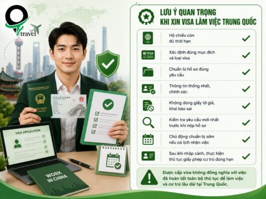 Lưu ý quan trọng khi xin visa làm việc Trung Quốc