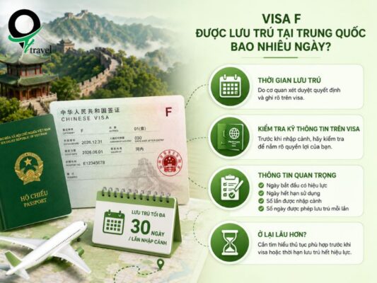 Visa F được lưu trú tại Trung Quốc bao nhiêu ngày?