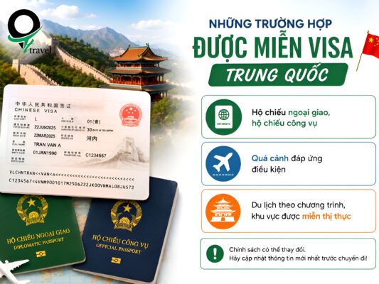 Trường hợp miễn visa Trung Quốc
