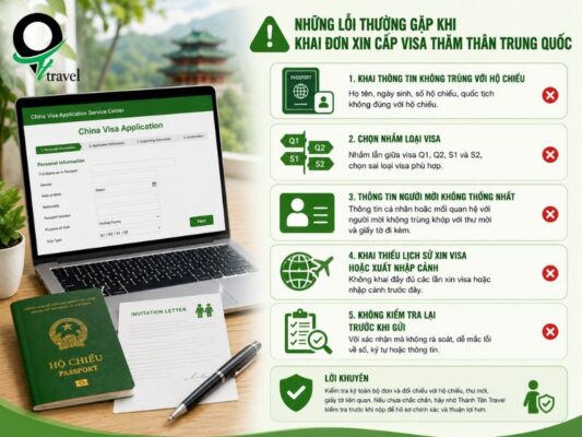 Những lỗi thường gặp khi khai đơn xin visa thăm thân Trung Quốc