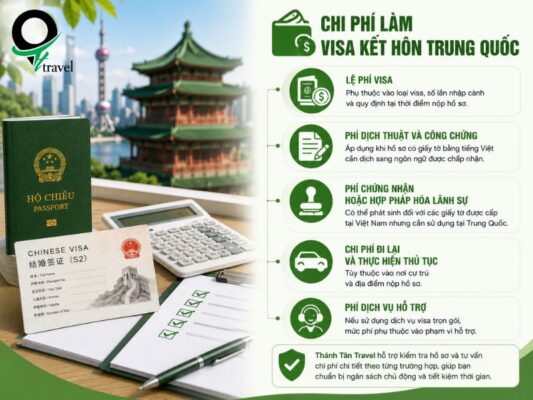 Chi phí xin visa kết hôn Trung Quốc