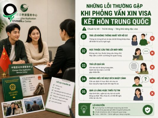Những lỗi thường gặp khi phỏng vấn visa kết hôn Trung Quốc