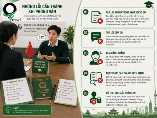 Những lỗi cần tránh khi phỏng vấn visa du học