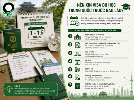 Xin visa du học Trung Quốc trước bao lâu?